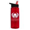 Garyline® Flair Tritan® Bottle with Flip-Straw Lid - 26 oz. - Translucent red